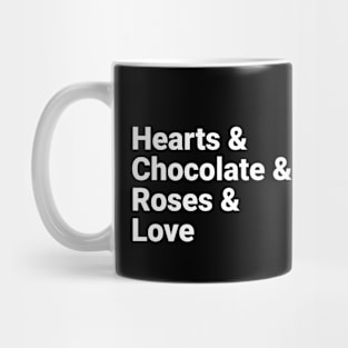 Valentine Hearts Chocolate Roses Love Mug